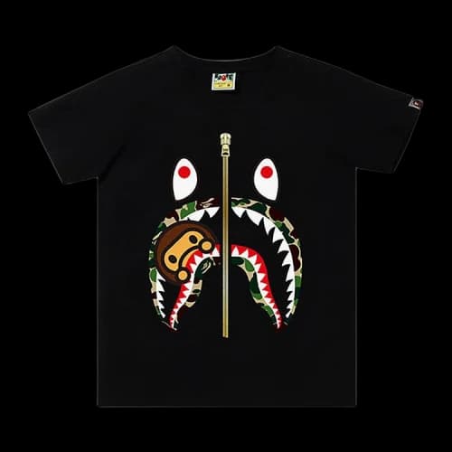 BAPE ABC Camoilo Shark Tee 'Black/Green'