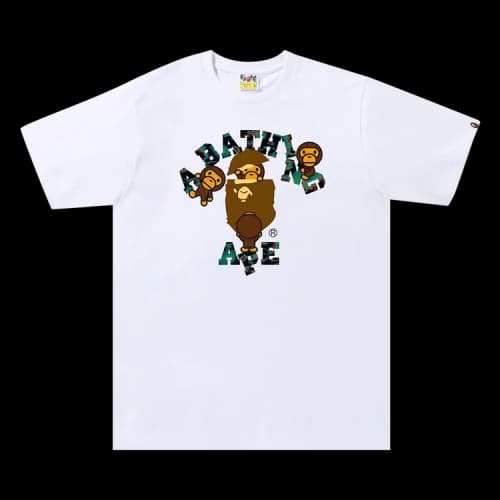 BAPE Thermography College Milo Tee 'White'