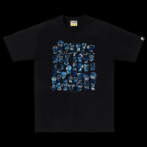 BAPE ABC Camo A To Z Tee 'Black/Blue'