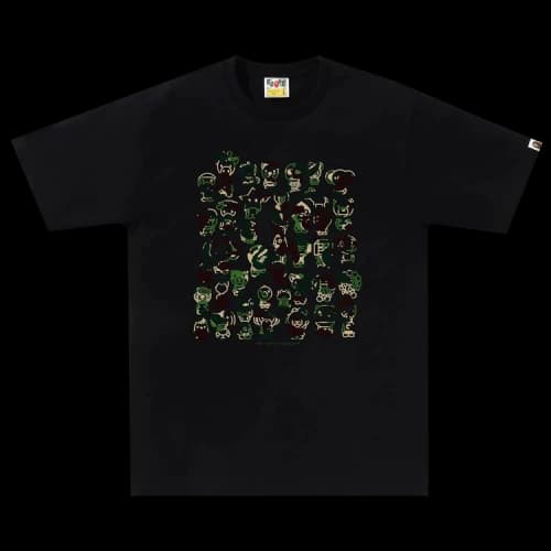 BAPE ABC Camo A To Z Tee 'Black/Green'