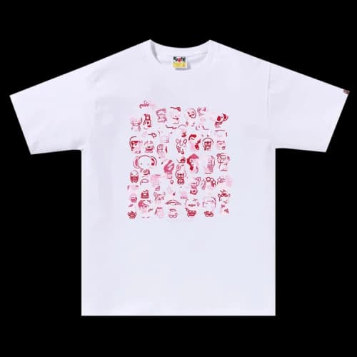 BAPE ABC Camo A To Z Tee 'White/Pink'