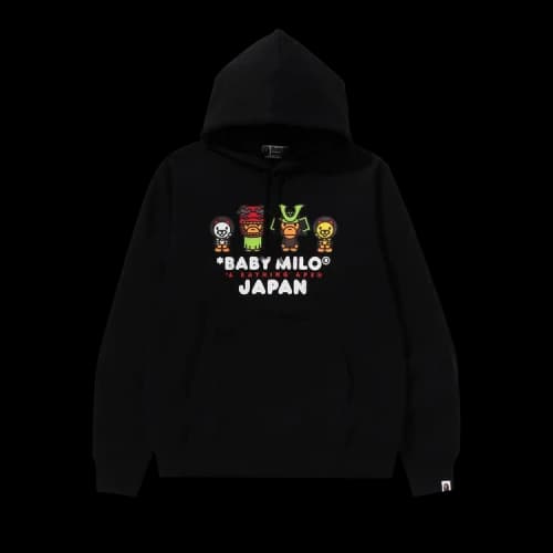 BAPE Baby Milo Japan Pullover Hoodie 'Black'