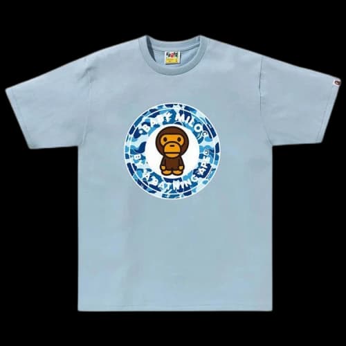 BAPE ABC Camo Milo Busy Works Tee 'Sax/Blue'
