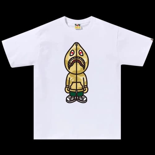 BAPE Color Camo Classic Milo Shark Tee 'White/Yellow'