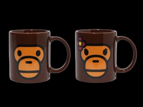 BAPE Baby Milo Baby Lisa Mug Cup Set Brown