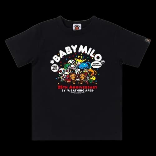 BAPE Kids Baby Milo 25th Anniversary Tee #1 'Black'