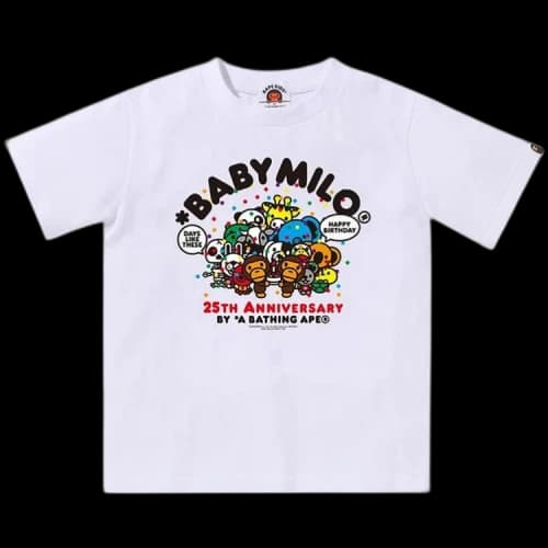 BAPE Kids Baby Milo 25th Anniversary Tee #1 'White'