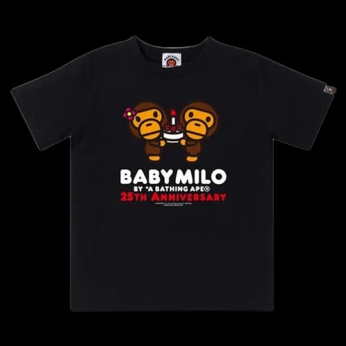 BAPE Kids Baby Milo 25th Anniversary Tee #2 'Black'