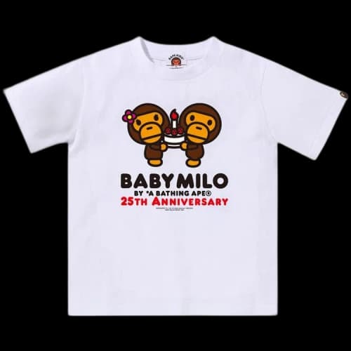 BAPE Kids Baby Milo 25th Anniversary Tee #2 'White'