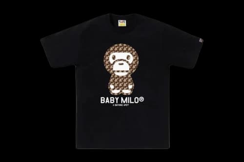 BAPE Sta Houndstooth Baby Milo Tee Black/Brown