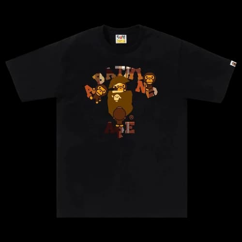 BAPE Check College Milo Tee 'Black'