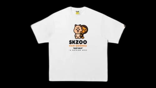 BAPE x Stray Kids Han Quokka Baby Milo Tee White