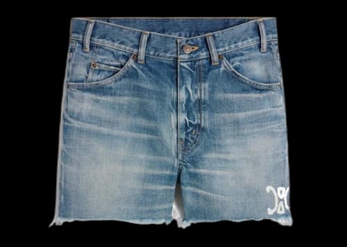 Celine Skate Electric Sky Wash Denim Shorts Electric Sky