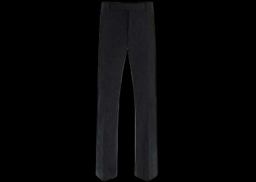 Celine Flared Cropped Pants In Striped Flannel Noir/Craie