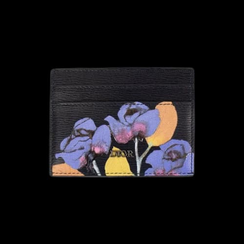 Dior Alex Foxton Print Card Holder 'Navy Blue'