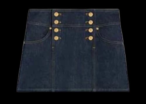 Celine Trapeze Rinse Washed Denim Mini Skirt Rinsed