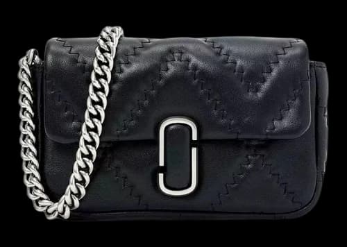 Marc Jacobs The Quilted Leather J Marc Mini Bag Black