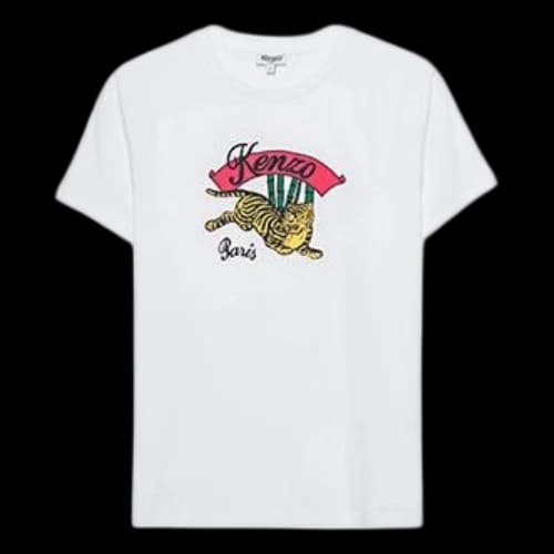 KENZO logo Embroidered White Casual Short Sleeve White