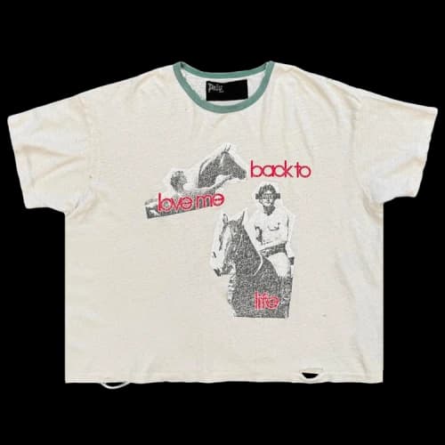 Paly Hollywood Back To Life Ringer T-Shirt 'White'