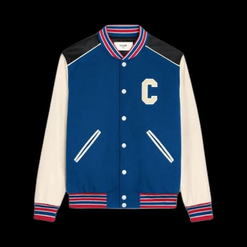 CELINE Oversized Wool Teddy Jacket 'Cobalt'
