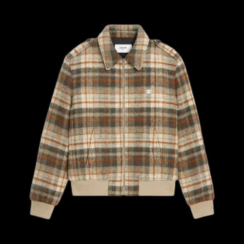 CELINE Loose Teddy Jacket 'Vanilla/Brown/Rust'