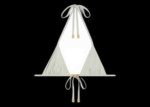 Celine Gourmet Chain in Matte Jersery Triangle Top Vert Amande
