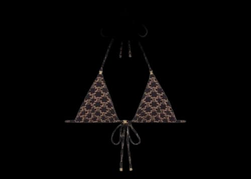 Celine Triangle Top in Monogram Jersey Toffee/Brown