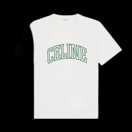 CELINE Loose T-Shirt 'Off White/Green College'