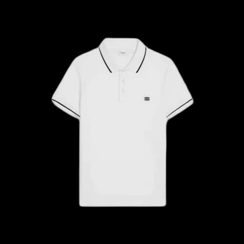 Celine Classic Cotton Pique Polo Off White/Black