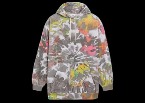 Celine Oversized Terry Cotton Hoodie Gris Multico/Off White