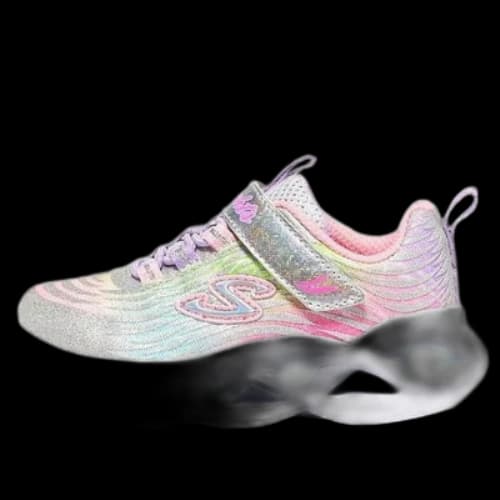 (PS) Skechers Twisty Brights Shoes 'Silver Multi'