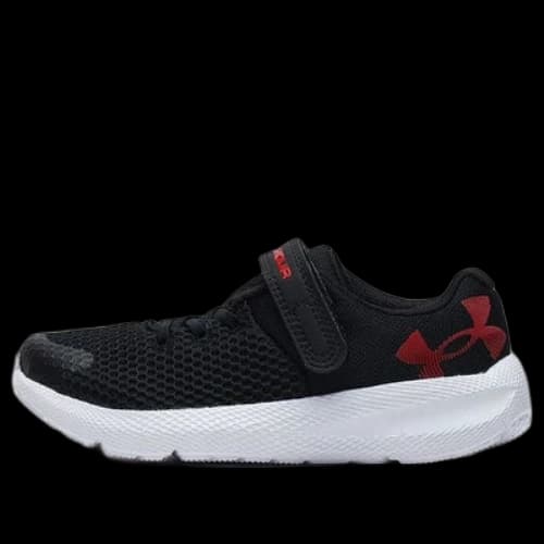 (PS) Under Armour Pursuit 2 AC Big Logo Running Shoes 'Black Red'