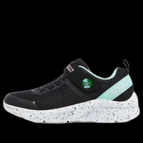 (GS) Skechers Microspec Lifestyle Shoes 'Black Turquoise White'