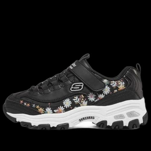 (GS) Skechers D'lites Floral 'Black Multi'