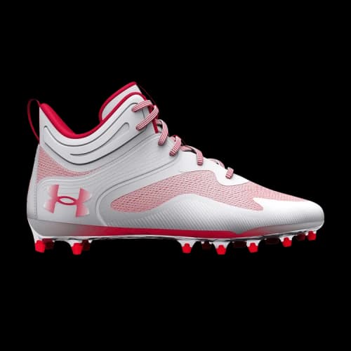 Under Armour Command MC Mid Lacrosse Cleats 'White Red'