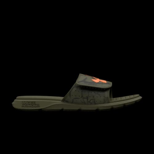 (GS) Under Armour UA Ignite Pro Graphic Strap Slides 'Black Red'