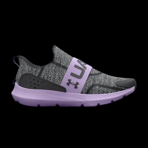 (GS) Under Armour Surge 3 Slip 'Jet Grey Nebula Purple'