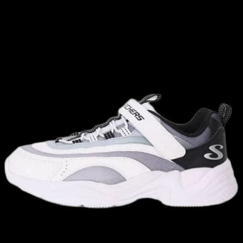 (GS) Skechers Lite Styles 'White Black Grey'