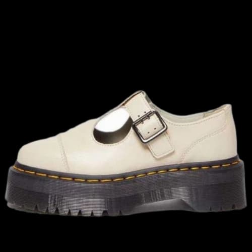 Dr. Martens Bethan Pisa Leather Platform Mary Jane 'Parchment Beige' (Women's)