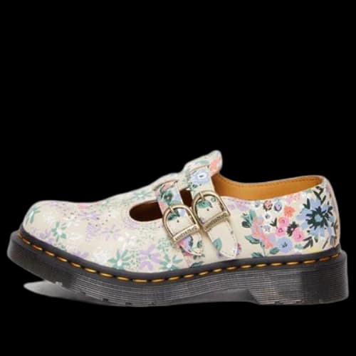 Dr. Martens 8065 Floral Mash Up Leather Mary Jane 'Parchment Beige' (Women's)