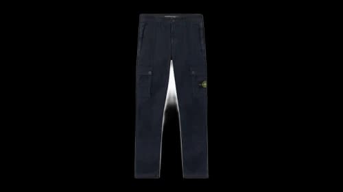 Stone Island Stretch Organic Broken Twill Cotton Old Effect 3100034 Pants Blue