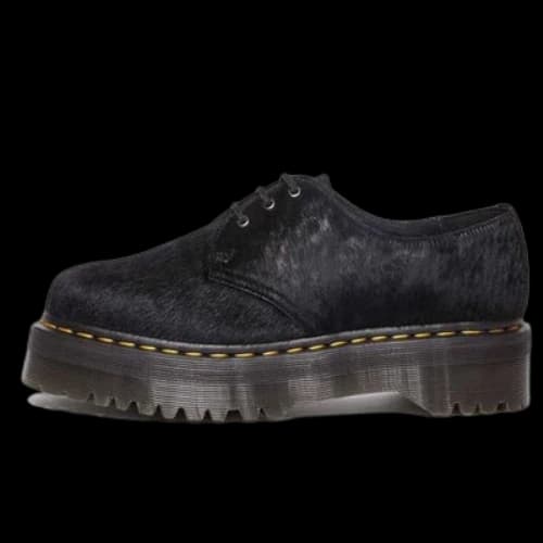 Dr. Martens 1461 Hair-On Platform Shoes 'Black Hair On'