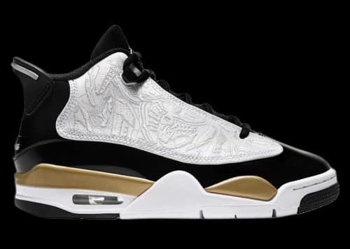 Jordan Dub Zero Black Metallic Gold White (GS)