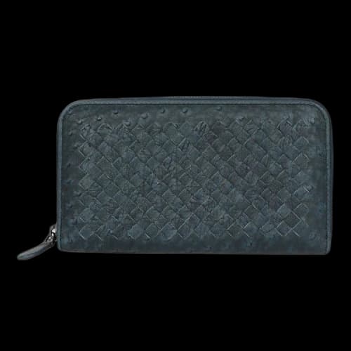 Bottega Veneta Intrecciato Leather Continental Wallet 'Denim'