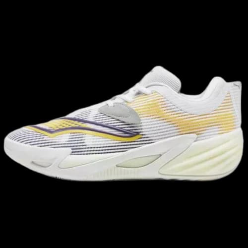 PUMA ALL PRO NITRO 2 Comfortable Abrasion Resistant Breathable Support Anti Twist Low top Basketball Shoes Unisex White