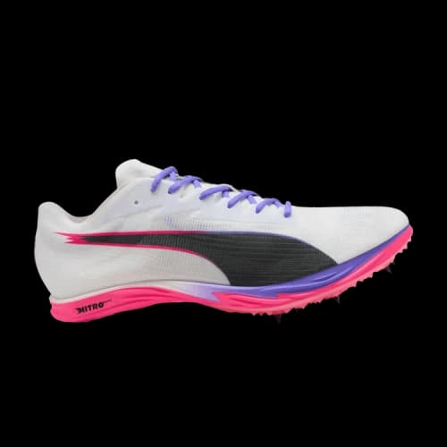Puma evoSPEED Nitro Elite 3 Mid Distance 'White Fluro Pink'