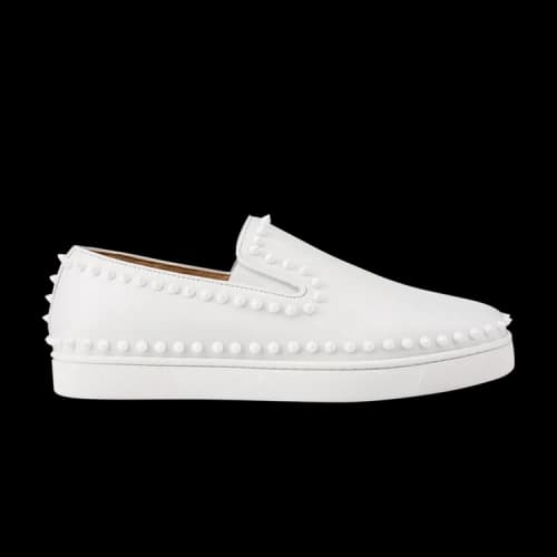 Christian Louboutin Pik Boat Flat 'White'