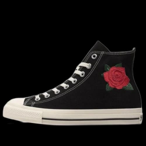 Converse All Star Rose Embroidery Hi 'Black White Red'