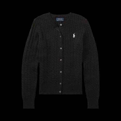 Polo Ralph Lauren Cable-Knit Cotton Cardigan 'Black'