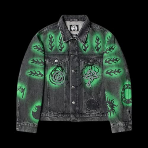 Stussy x Dries Van Noten Hand-Stencilled Denim 'Washed Black'